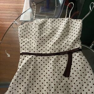 Cream & Brown dot dress